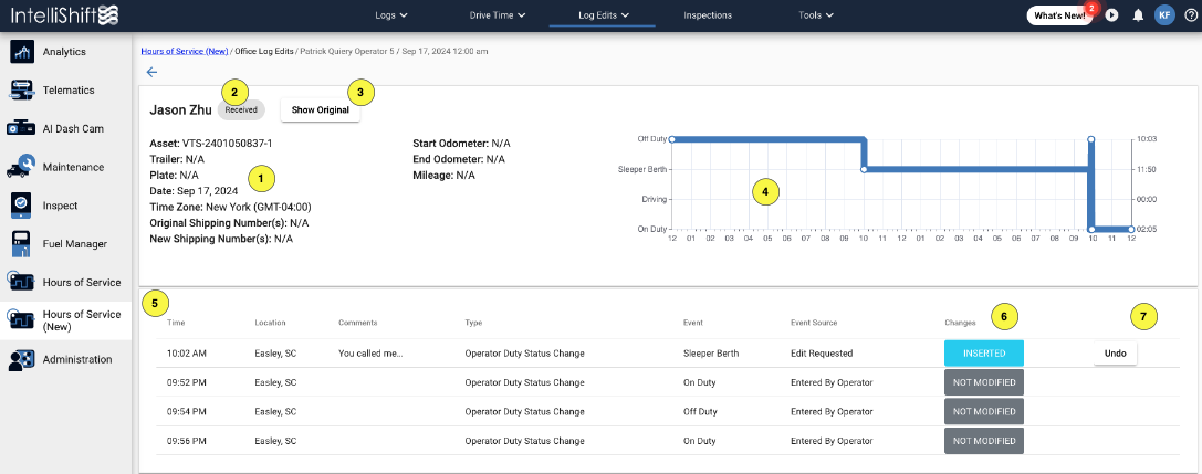 View and Manage Log Edits