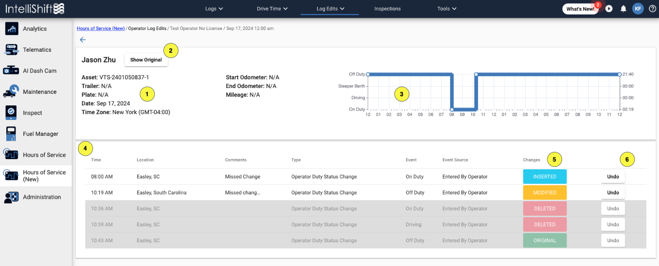 View and Manage Log Edits