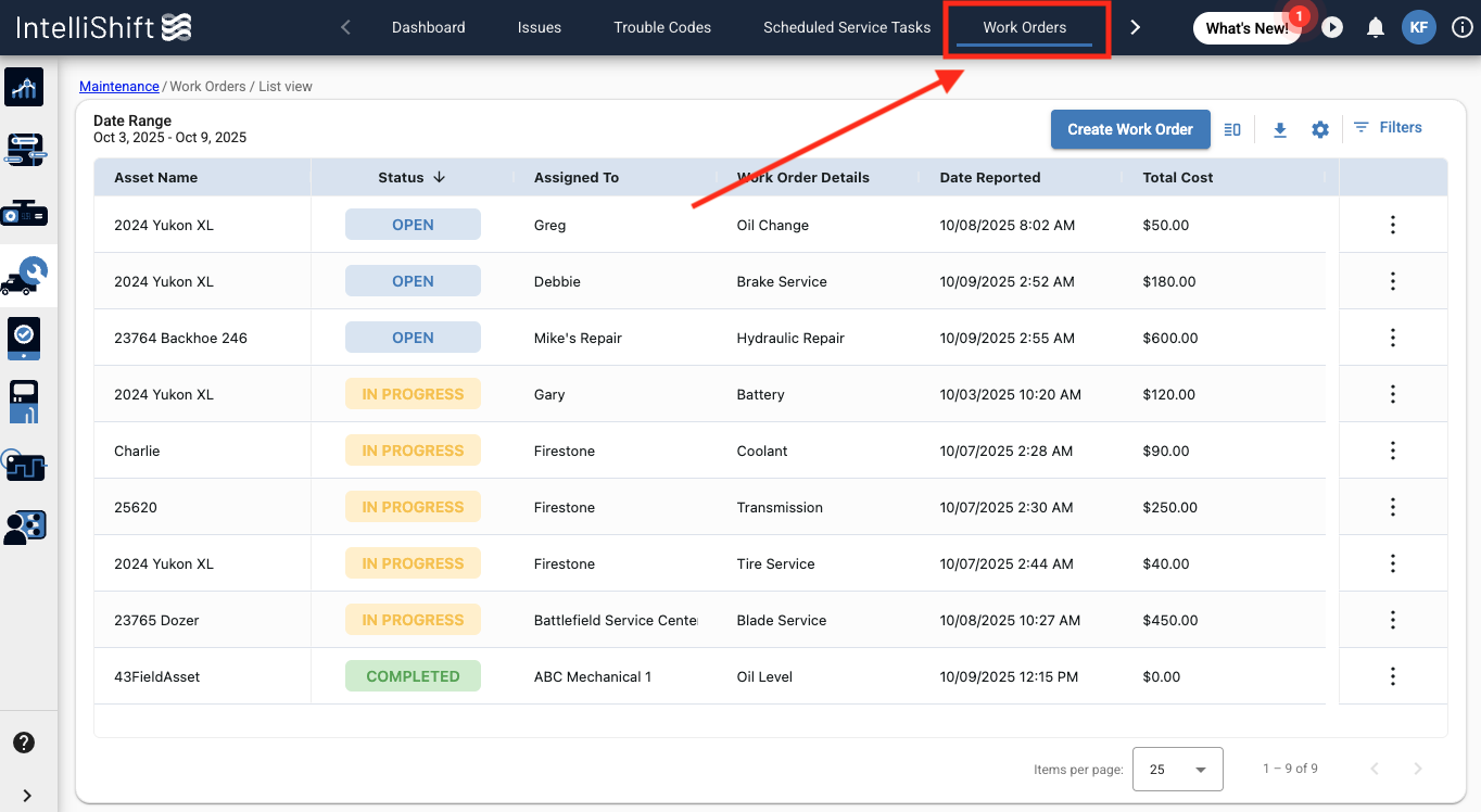 Manage Work Orders