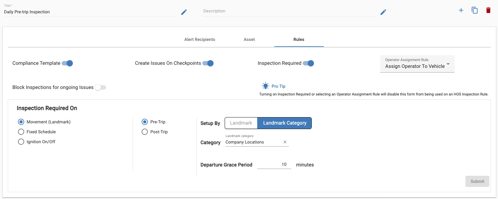 View and Manage Missed Inspections